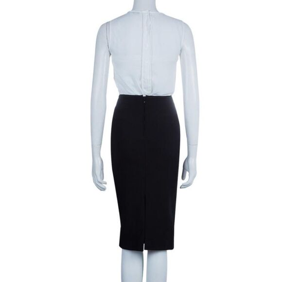 Stella McCartney Black Velvet Paneled Pencil Skirt 46 - Picture 3 of 13